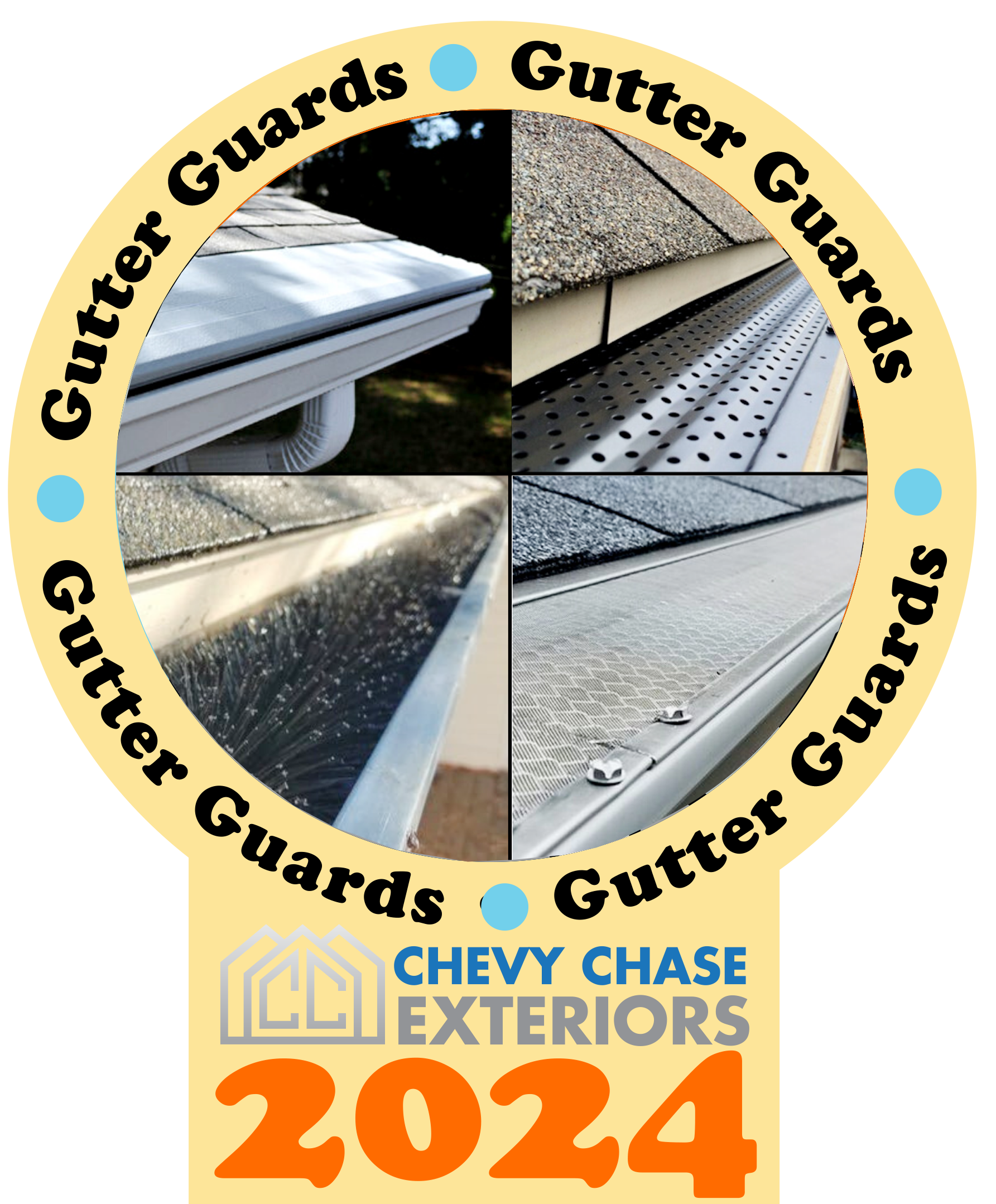 Gutter services seal with the company logo