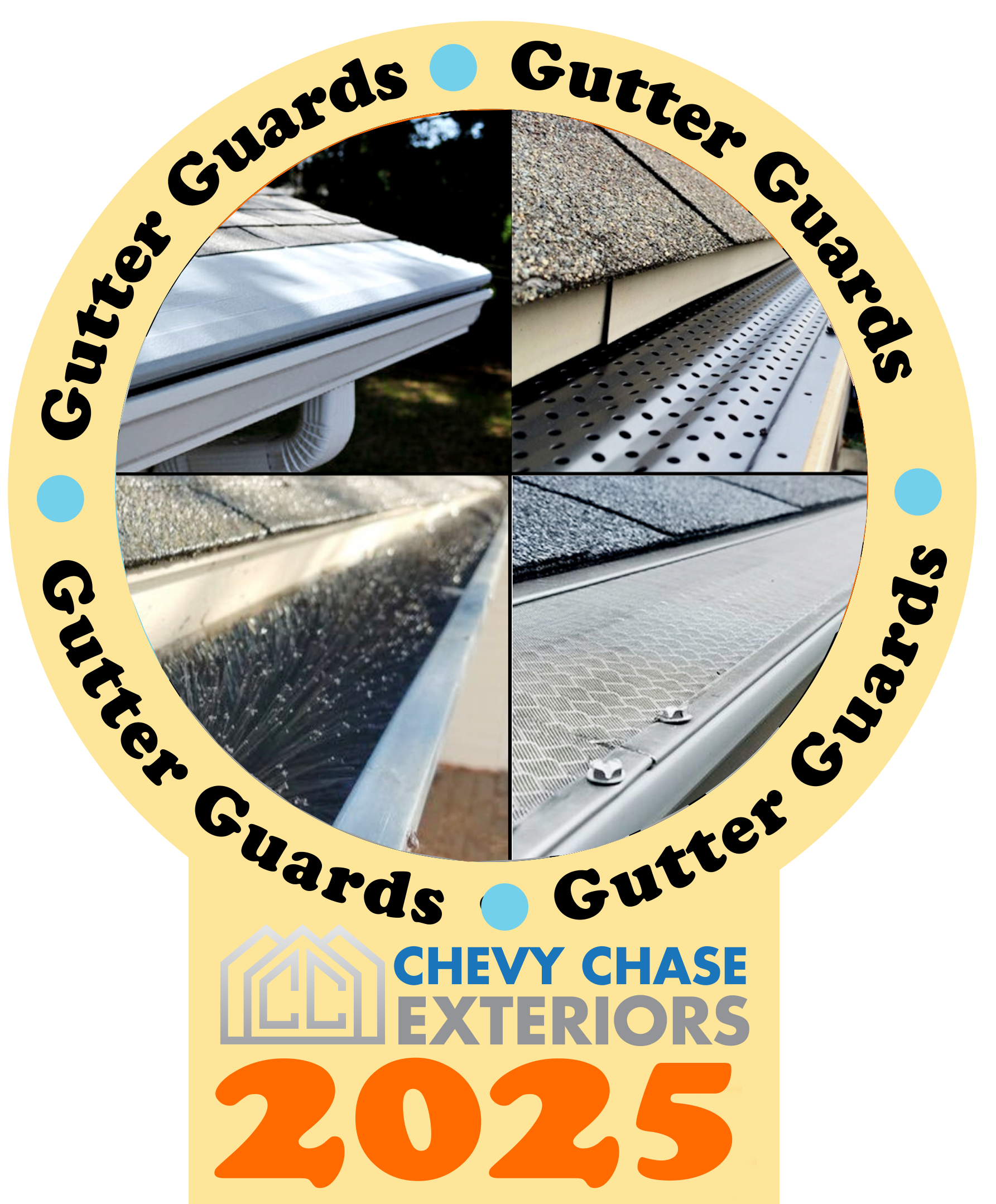 Gutter services seal with the company logo